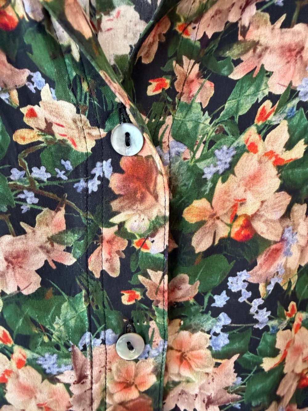 Vince Wild Primrose Silk Blend Stretch Blouse Size 1X - Picture 5 of 13
